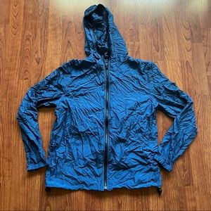 NWOT Life/After/Denim Men’s Blue Packaway Jacket - size SMALL